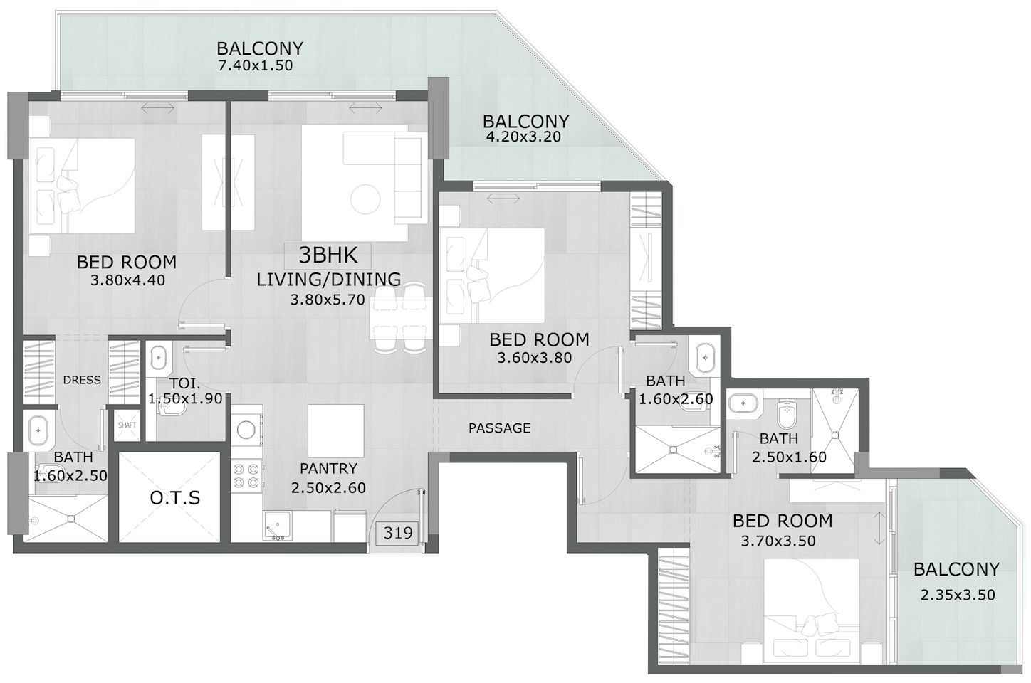 3 Bedroom